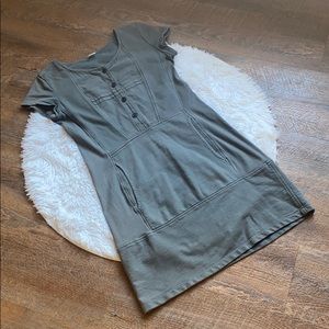 Prairie Underground Dress in Olive Front Pocket